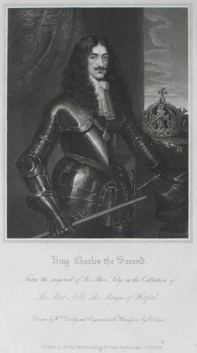 Print - King Charles the Second. - Cooper